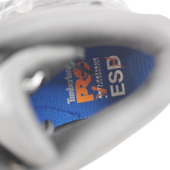 TIMBERLAND Pro Men's 8.5 - Black leather anti fatigue composite toe ankle boots - Picture 10 of 12